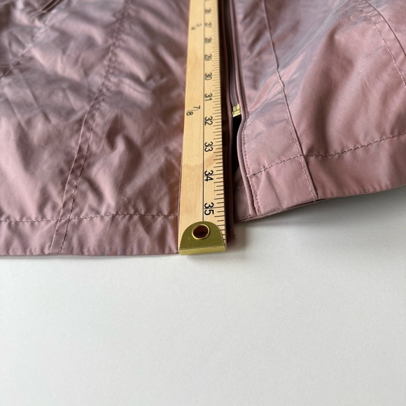 Cole Haan Dusty Rose Hooded Trench Coat | Water Resistant Travel Parka | Med - Picture 12 of 16